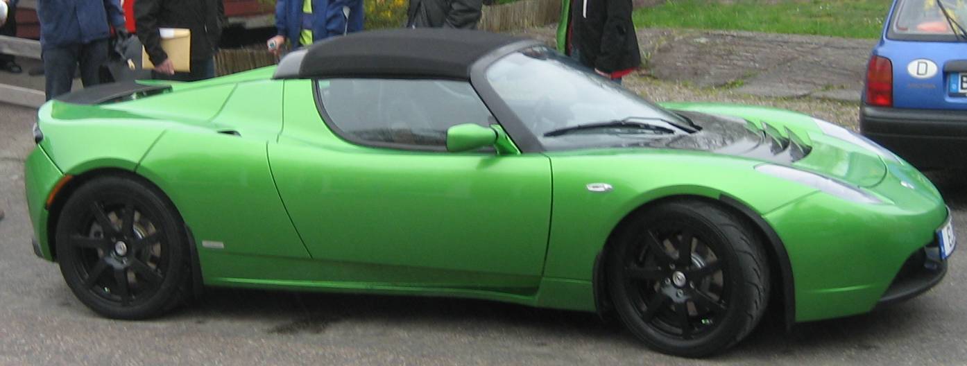 Hans-Olofs grönne Tesla på EV2010